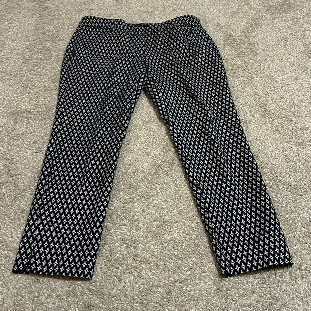 Willi Smith chino pants size 10 in navy print.